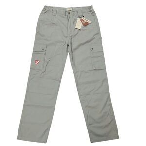 Ticomela Flame Resistant Cargo Pants Mens 38x33 Gray  Cotton Twill Work Utility